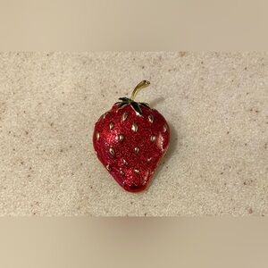 Red Strawberry Brooch